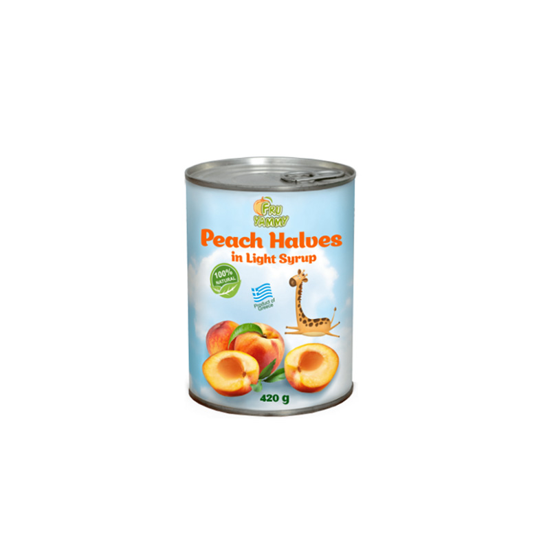 Персики в легком сиропе FruYammy, 420г