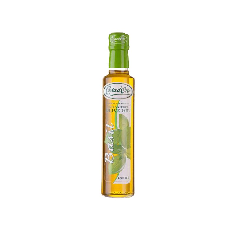 Масло оливковое Extra Virgin «Costa d'Oro» с базиликом, 250мл