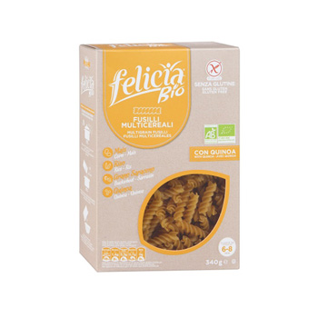 Макароны «4 злака» Фузилли «Felicia», без глютена, 340г