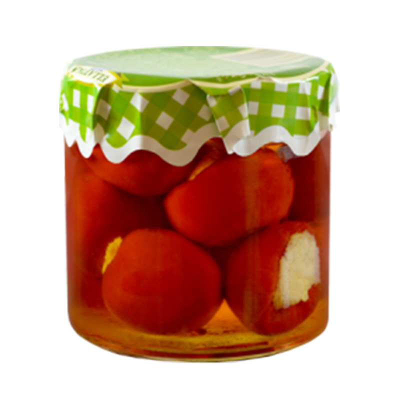 Красный сладкий перец фаршированный сыром, в масле, ELLATIKA
