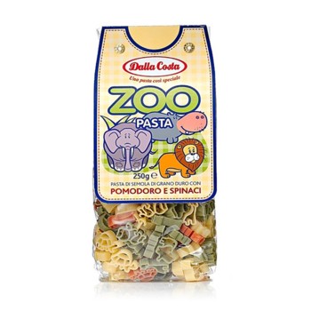 Макароны "Зоопарк"  со шпинатом и томатами «Dalla Costa», 250г