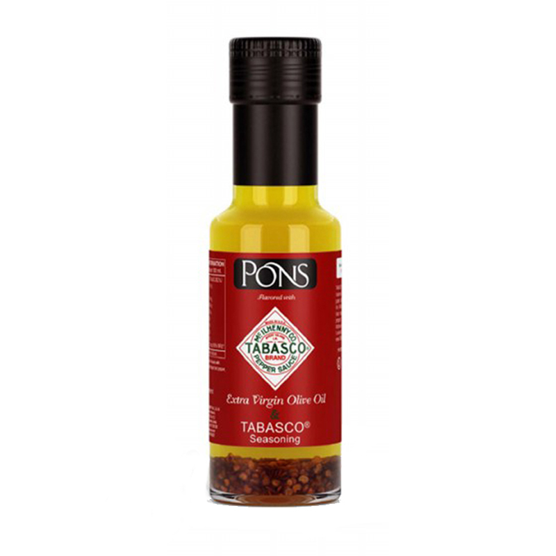 Масло оливковое Extra Virgin «PONS» с зернами Табаско, 125мл