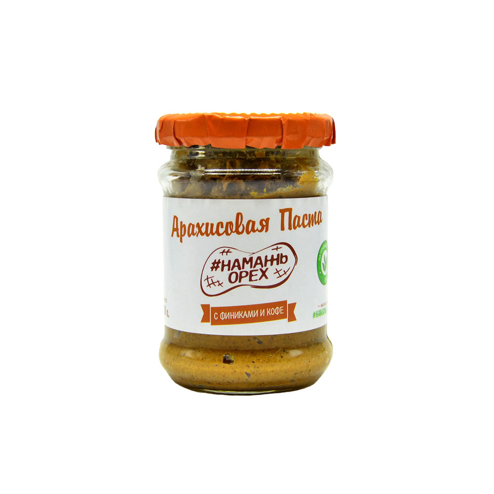 Арахисовая паста С финиками и кофе «#Намажорех», 250г