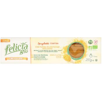 Макароны из желтой чечевицы и цельнозернового риса Спагетти «Felicia», без глютена, 250г