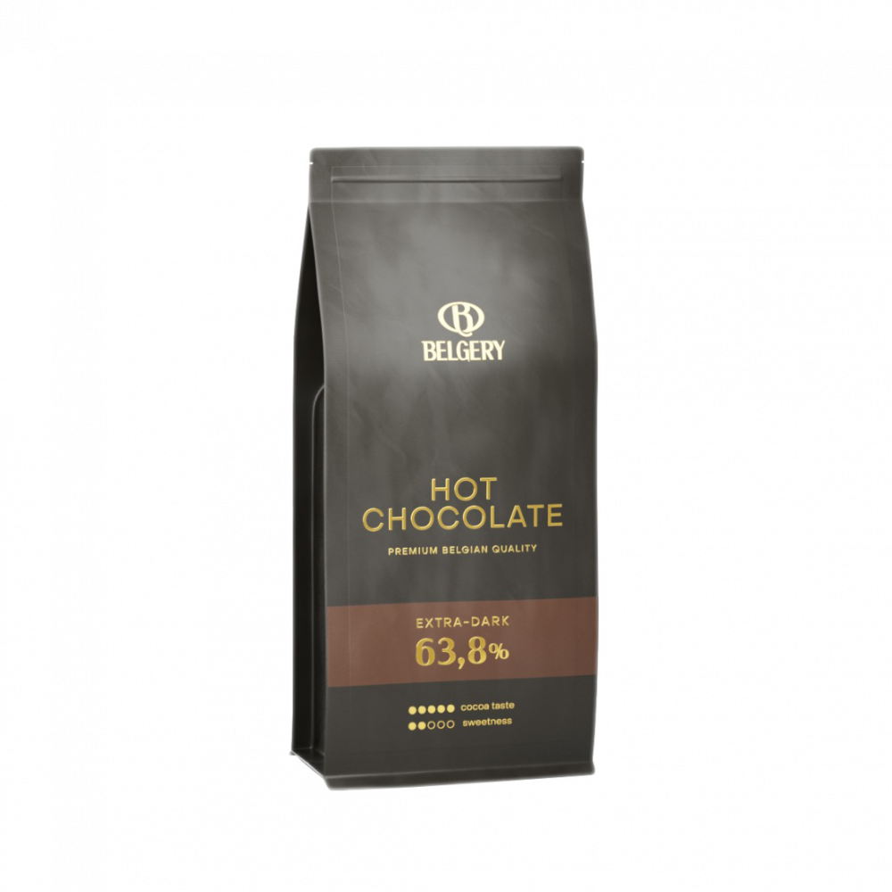 Горький горячий шоколад "BELGERY" 63,8% какао, 400г