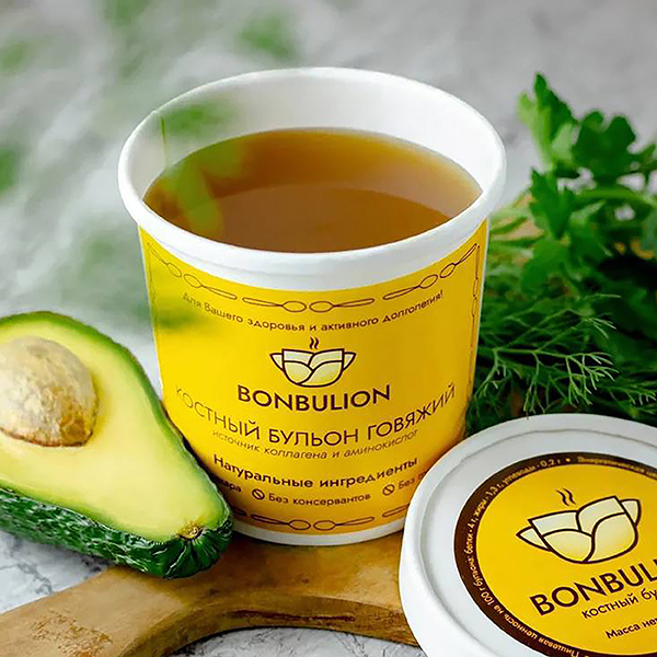 Бульон костный, говяжий "Бон Бульон", 400г