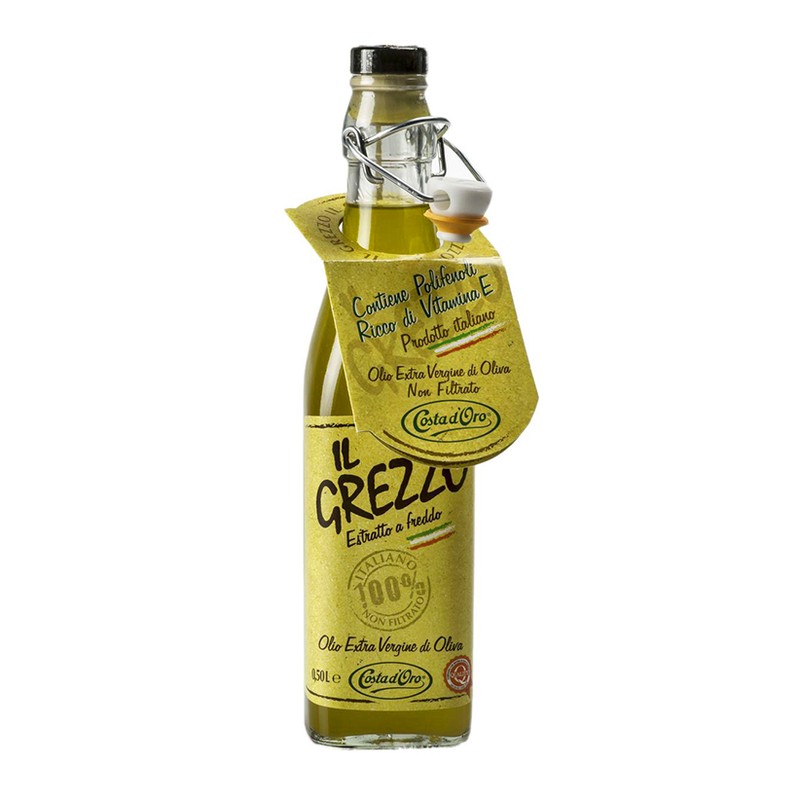 Масло оливковое нефильтрованное Extra Virgin «Il Grezzo», 500мл