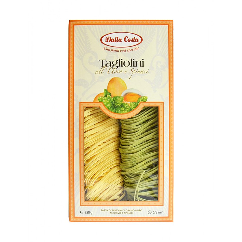 Макароны Тальолини «Dalla Costa» с яйцом и шпинатом, 250г