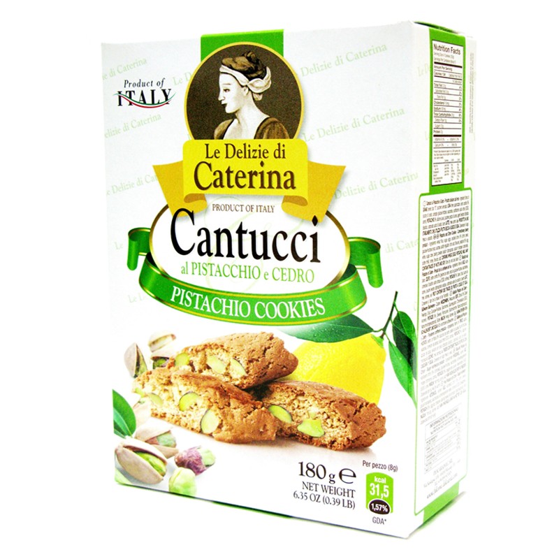 Печенье «Le Delizie di Caterina» Кантуччи с фисташками и цедрой лимона, 180г