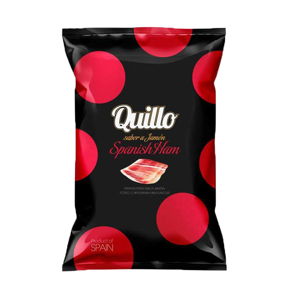 Картофельные чипсы "Quillo" с Иберийским хамоном, без глютена, 130г