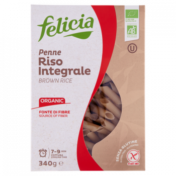 Макароны из коричневого цельнозернового риса «Felicia», без глютена, 340г