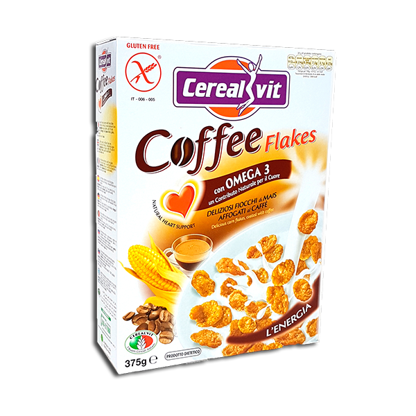 Кукурузные хлопья CerealVit с итальянским кофе и Омега-3, 375г