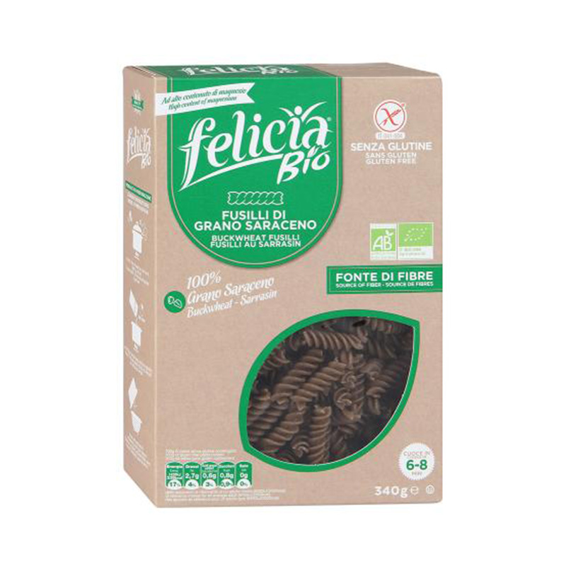 Макароны из гречихи Фузилли «Felicia», без глютена, 340г